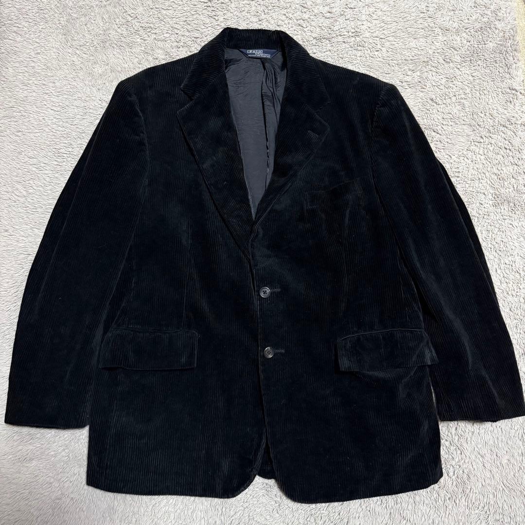 80s 超希少ラルフローレン　テーラードジャケット　太畝　コーデュロイ　POLO
