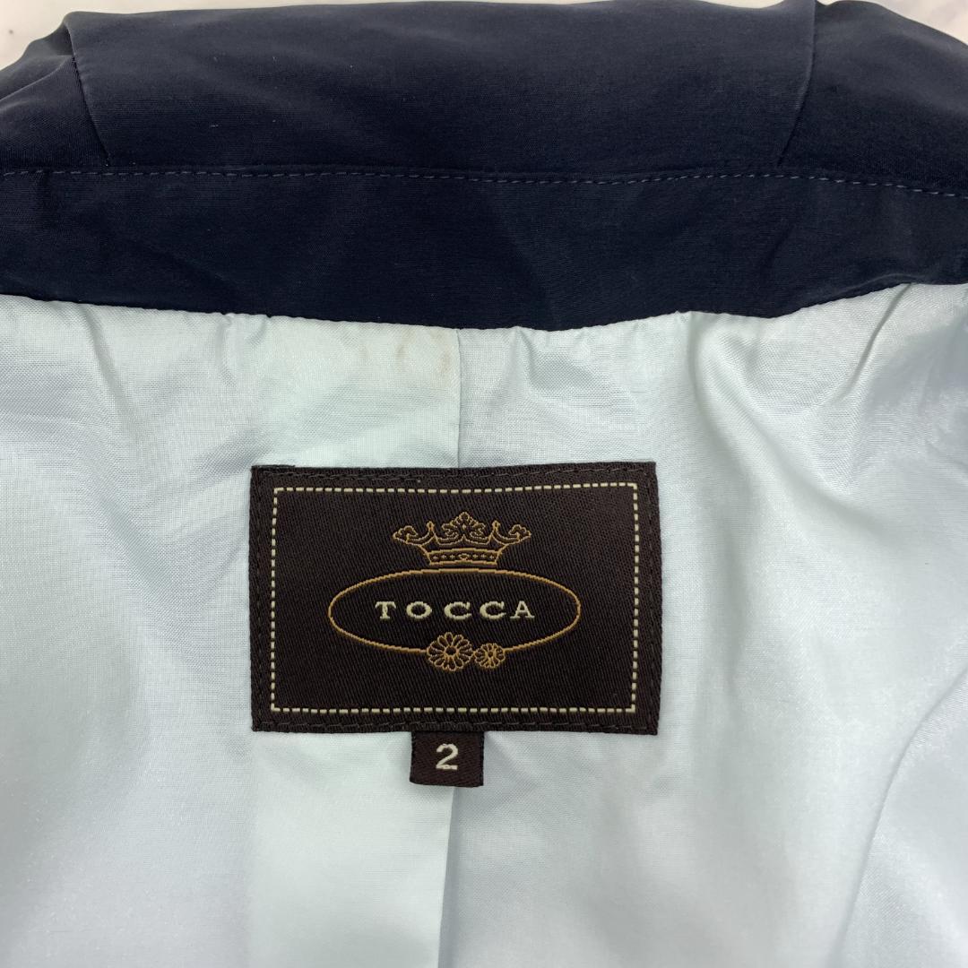 LA8068 TOCCA トッカ ステンカラーコート 濃紺 バルーン袖 2