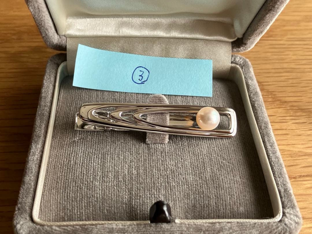 ③新品未使用 Mikimotoミキモトネクタイピン あこや真珠シルバー
