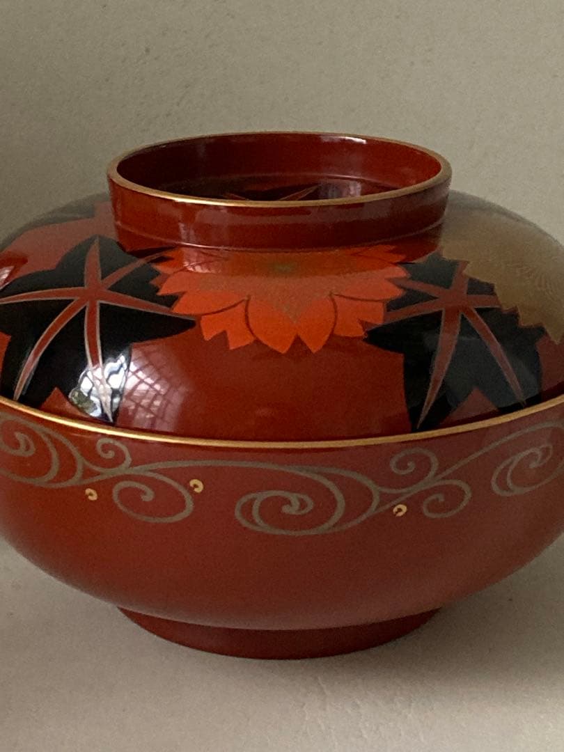 輪島塗　塗師　作家もの　石昌斎作　煮物　雑煮椀　5客