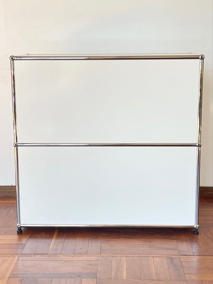 USM ハラー 1列 2段 ドロップダウン キャビネット ピュアホワイト