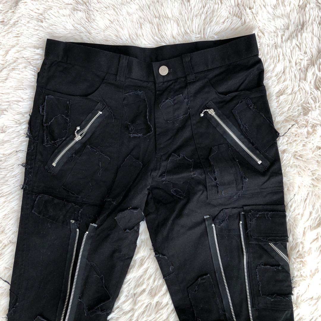 GOLDEN YEARSゴールデンイヤーズボンテージパンツブラック黒W36