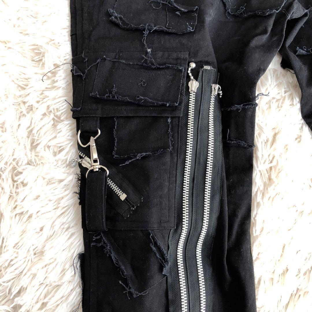 GOLDEN YEARSゴールデンイヤーズボンテージパンツブラック黒W36