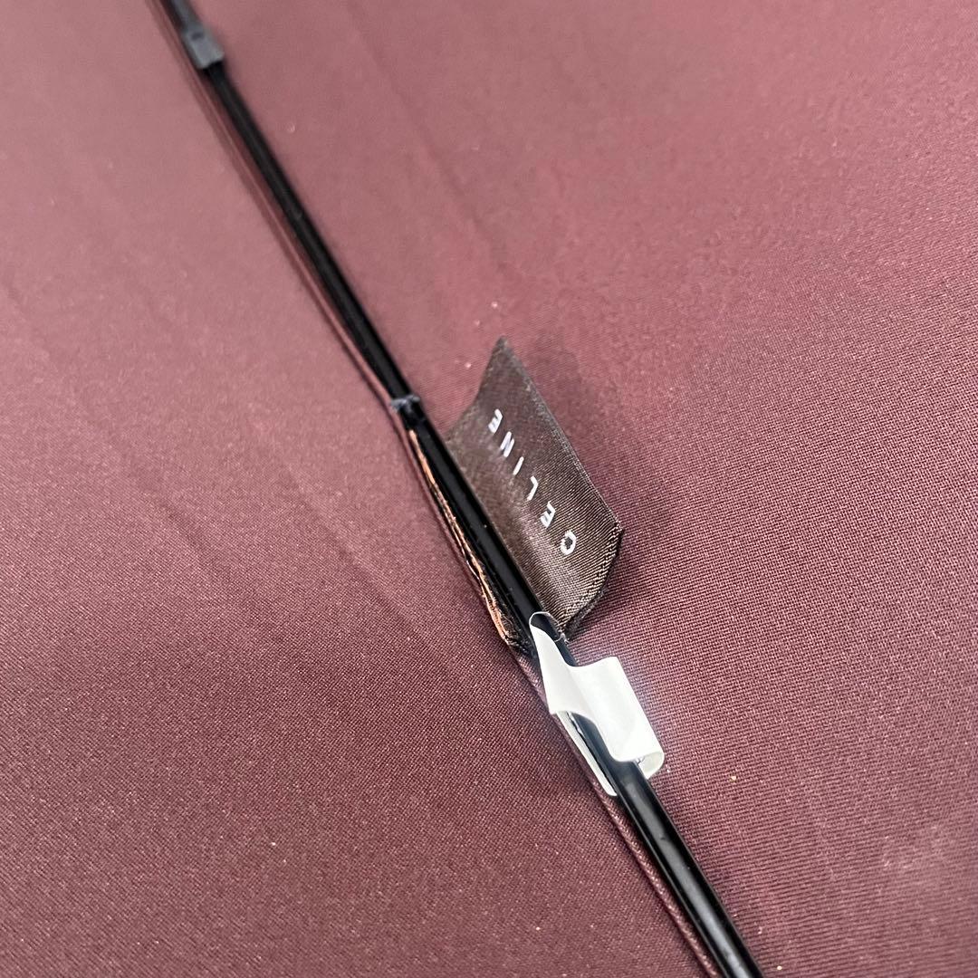 美品　CELINE セリーヌ　文字ロゴ　晴雨兼用傘　チョコレートカラー　マカダム