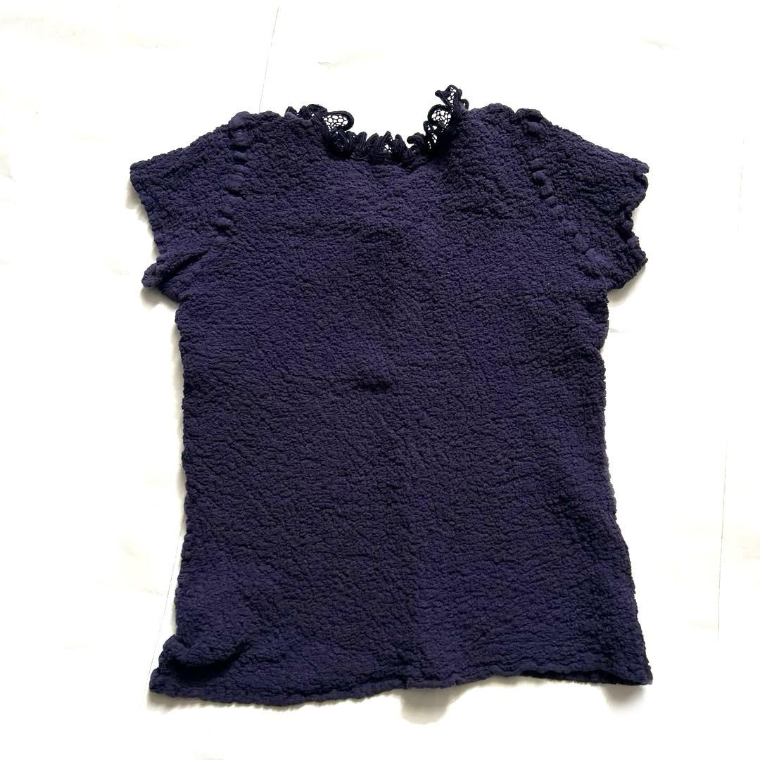 issey miyakeイッセイミヤケme.カリフラワートップスレース装飾