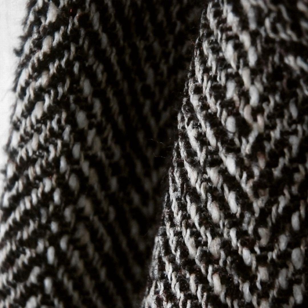 イネド / ヘリンボーン ロングコート ベルト付 7号 日本製 ウール 上品