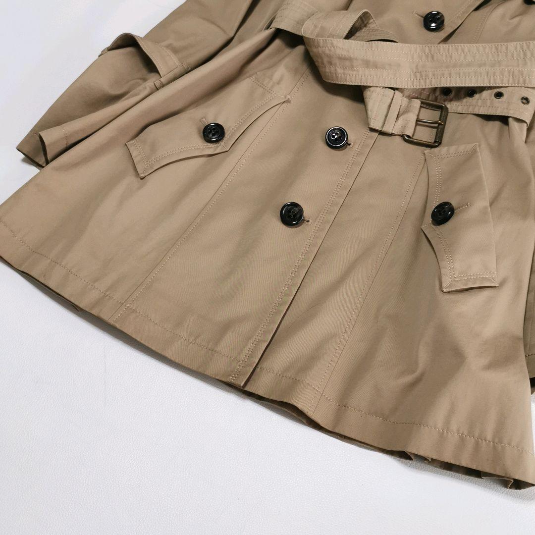 バーバリーブルーレーベル トレンチコート ベルト ノバチェック 40 ベージュ