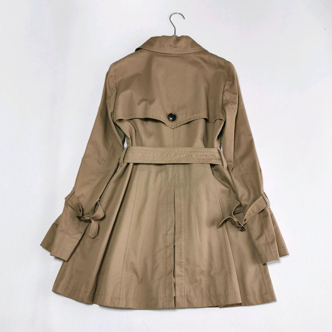 バーバリーブルーレーベル トレンチコート ベルト ノバチェック 40 ベージュ