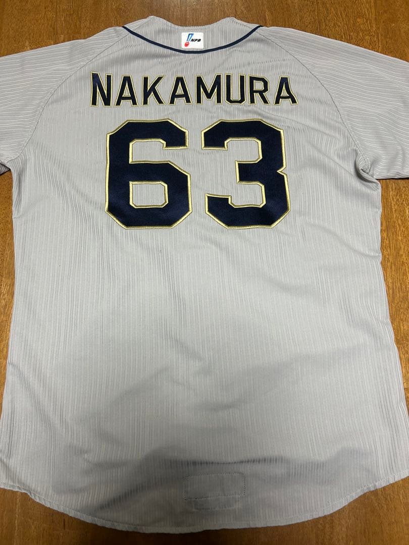 NPB認定 元オリックス中村一生選手/コーチの実使用サイン入りユニフォーム