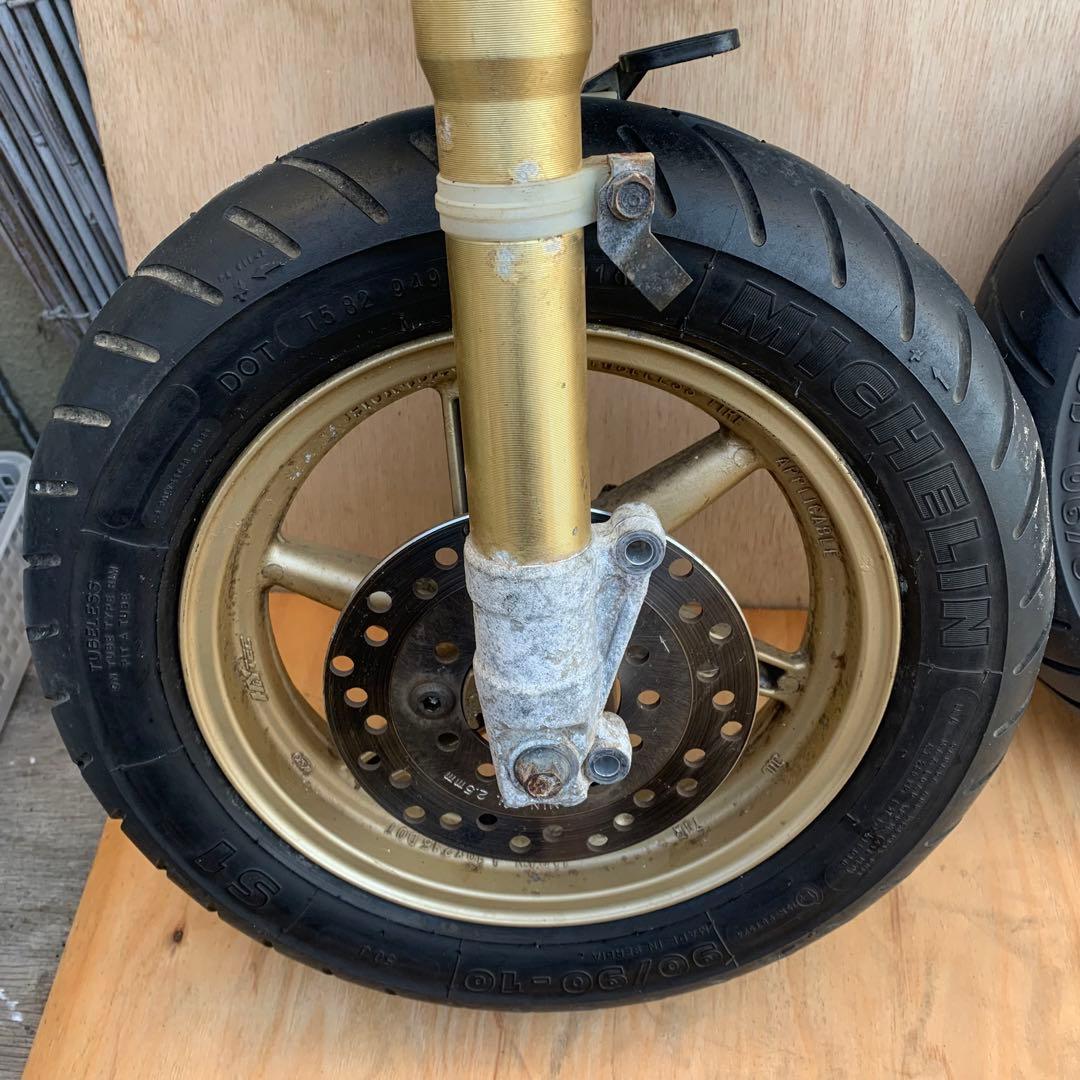 ディオ AF34 35ZX仕様純正金ホイール ディスク前後足回りセット