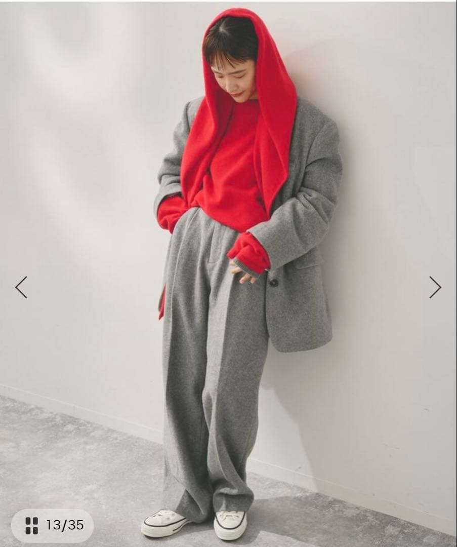 【新品・完売商品】Higuchi*Sカシミヤ混フードマフラー