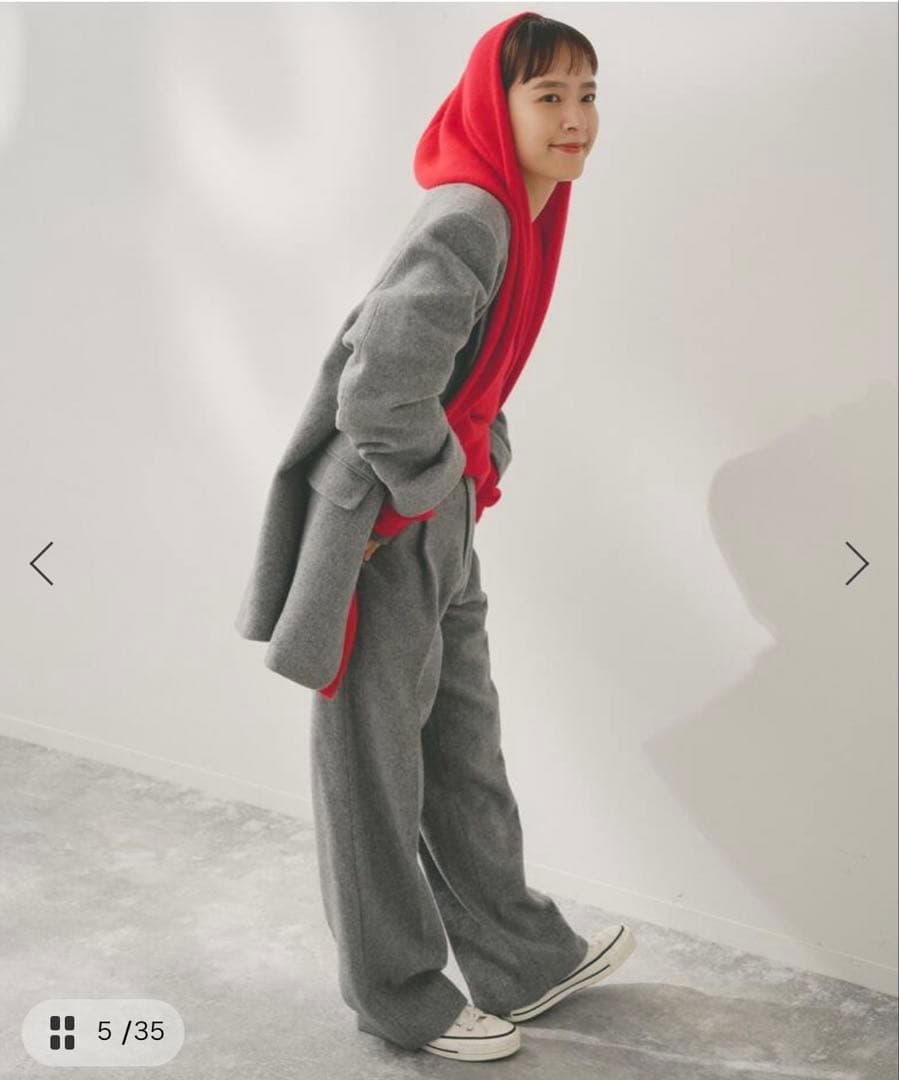 【新品・完売商品】Higuchi*Sカシミヤ混フードマフラー