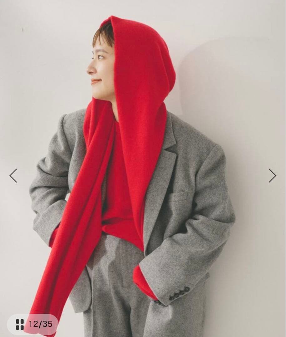 【新品・完売商品】Higuchi*Sカシミヤ混フードマフラー