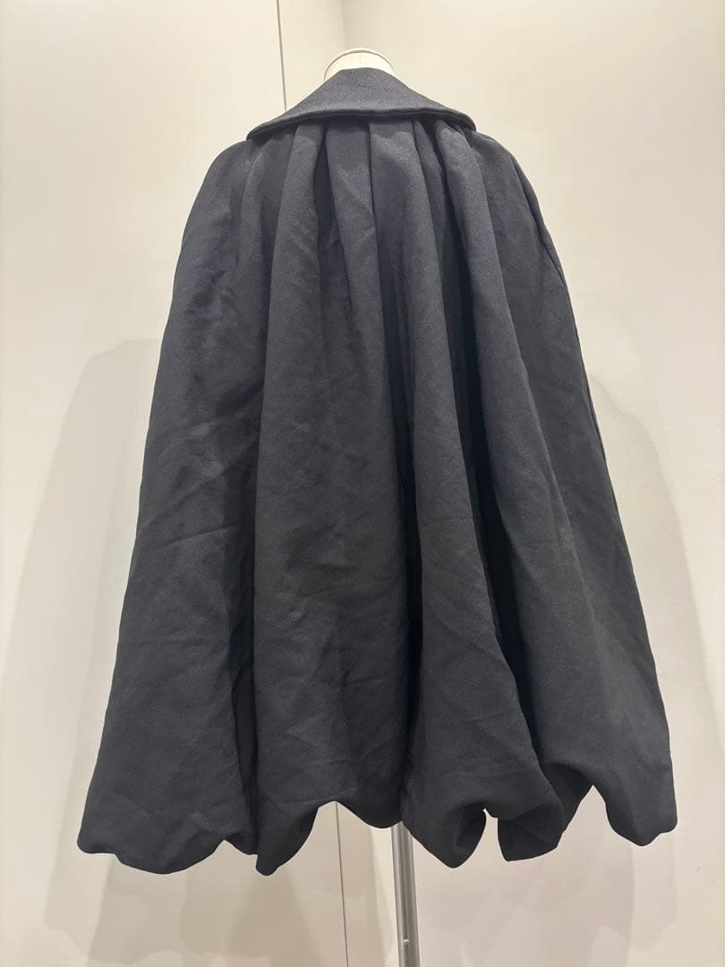 20AW コムデギャルソン　ポリエステル縮絨　ケープコート　ノワールケイニノミヤ