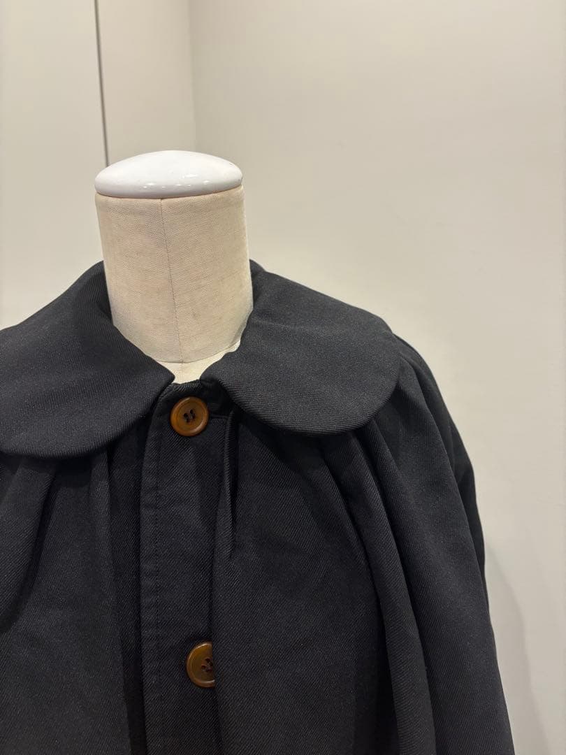 20AW コムデギャルソン　ポリエステル縮絨　ケープコート　ノワールケイニノミヤ