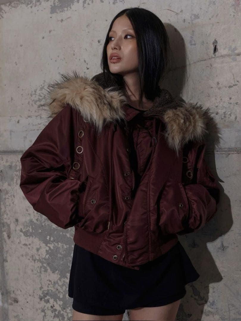 FANCY CLUB アイレットファーMA-1