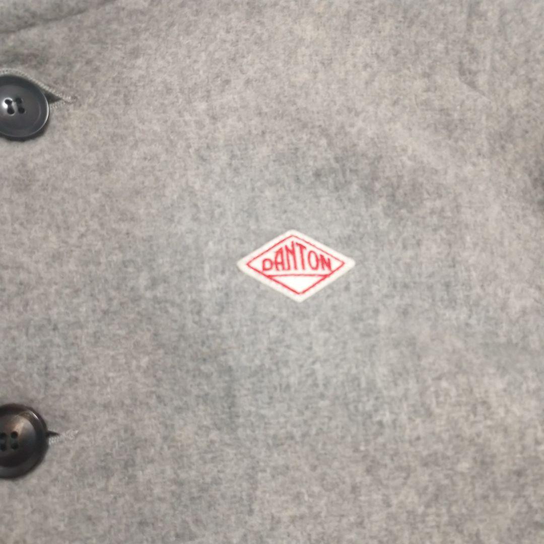 DANTON ダントン ウールモッサ ノーカラージャケット 34 グレー