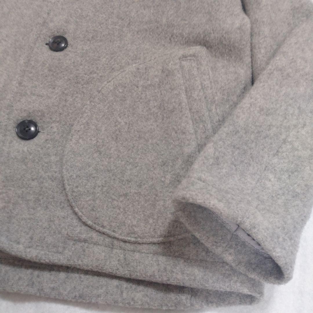 DANTON ダントン ウールモッサ ノーカラージャケット 34 グレー