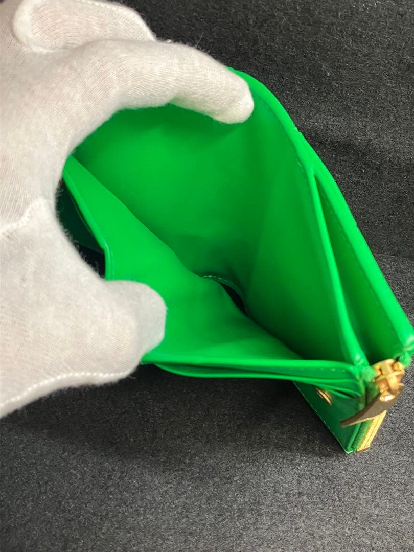 【新品未使用】BOTTEGA VENETA カセット 二つ折り財布 グリーン