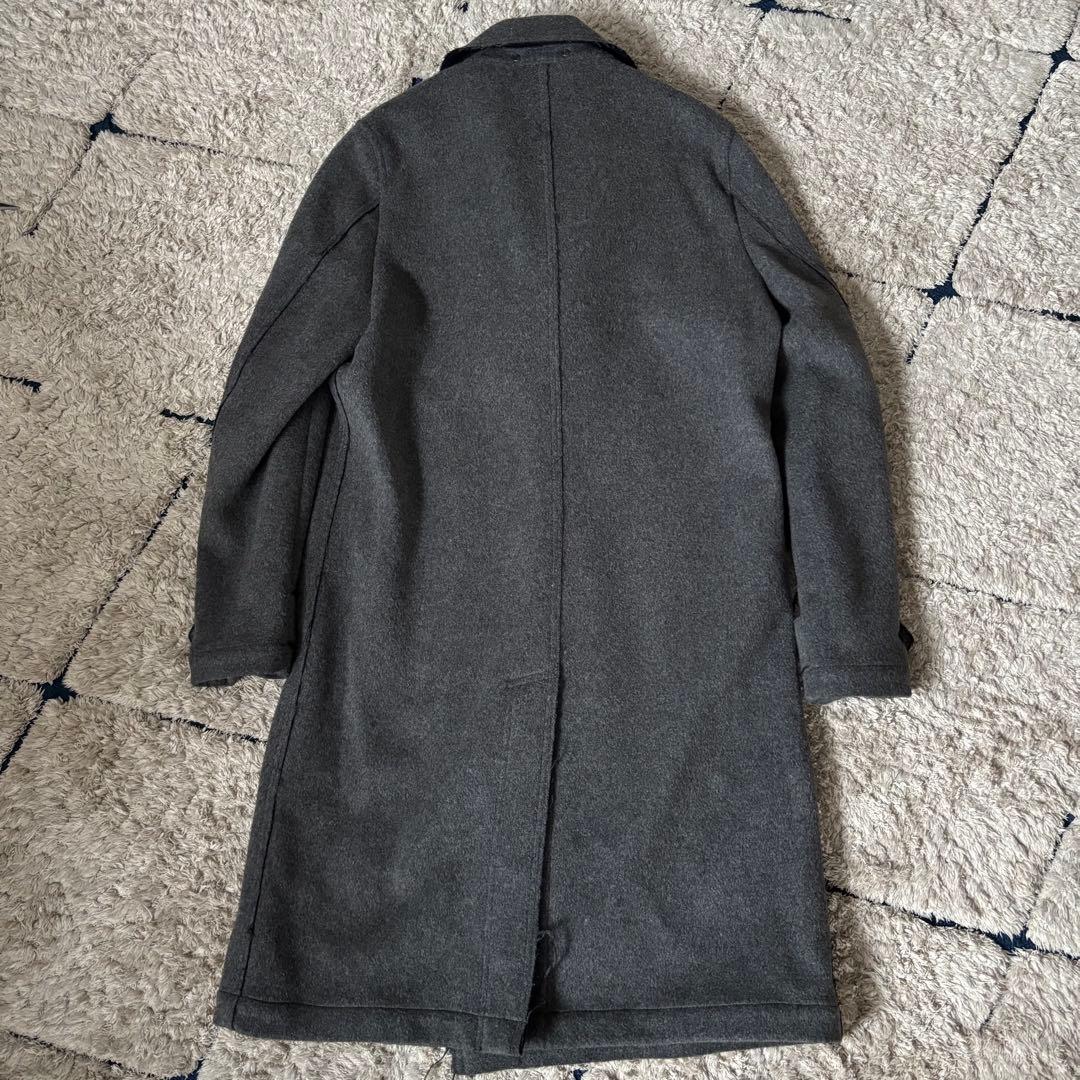 ポールスミス　ウールコート　ロングコート　ダブル　グレー　灰色　Ｌ