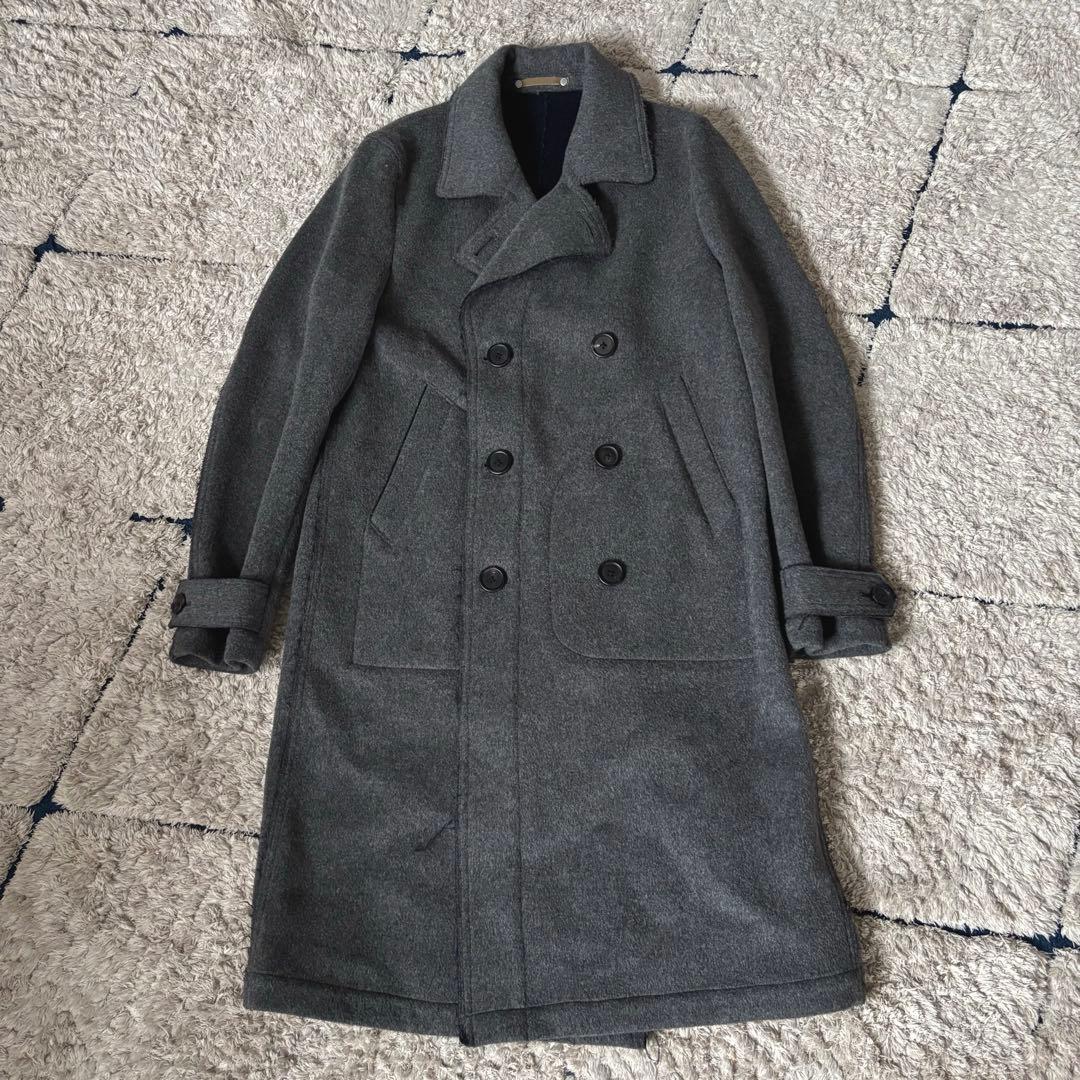 ポールスミス　ウールコート　ロングコート　ダブル　グレー　灰色　Ｌ