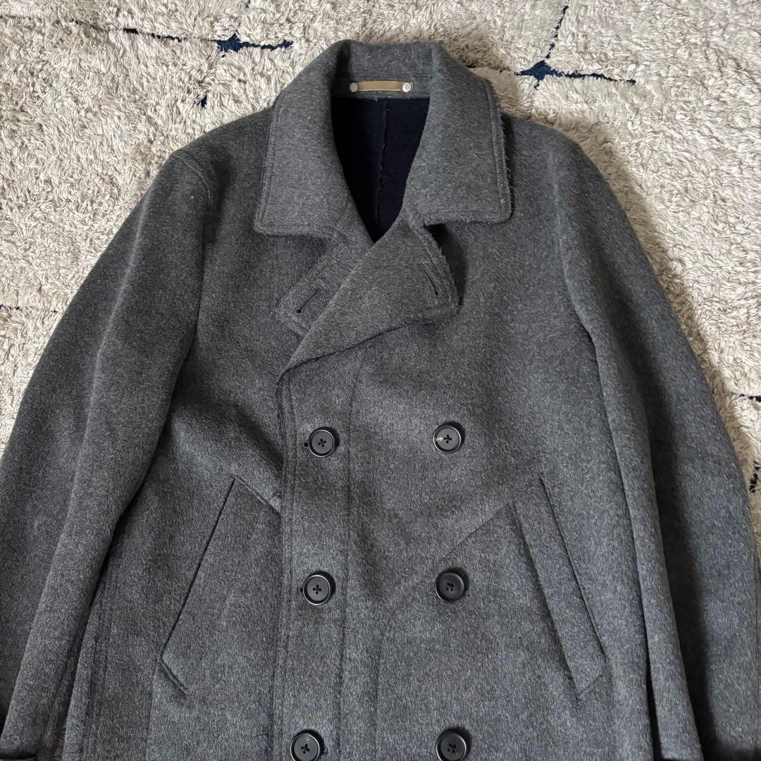 ポールスミス　ウールコート　ロングコート　ダブル　グレー　灰色　Ｌ