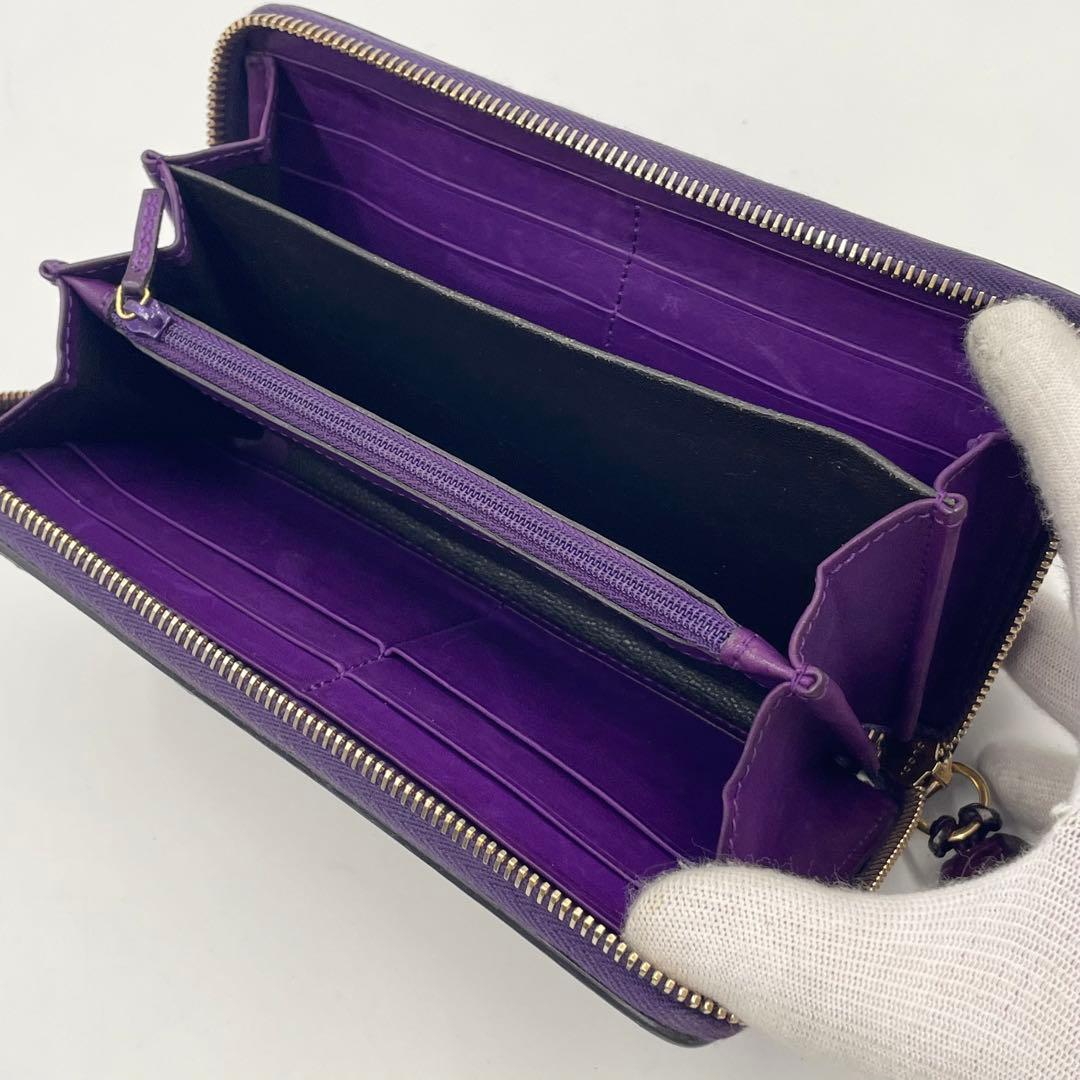 【美品・希少色】グッチ GUCCI ウーブンウェブ ジップ ウォレット 長財布