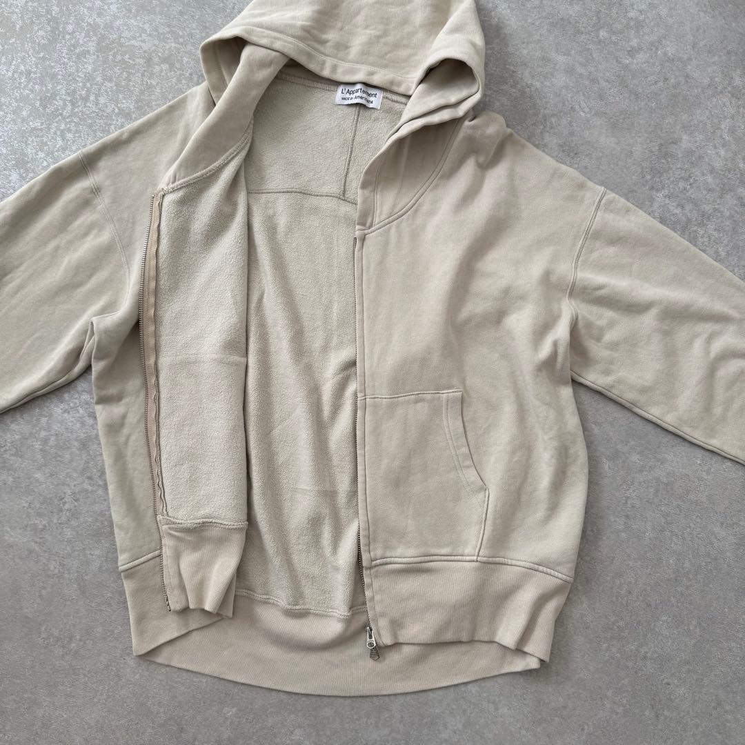 定価2.2万 アパルトモン別注 AMERICANA ワイドフルジップフーディー