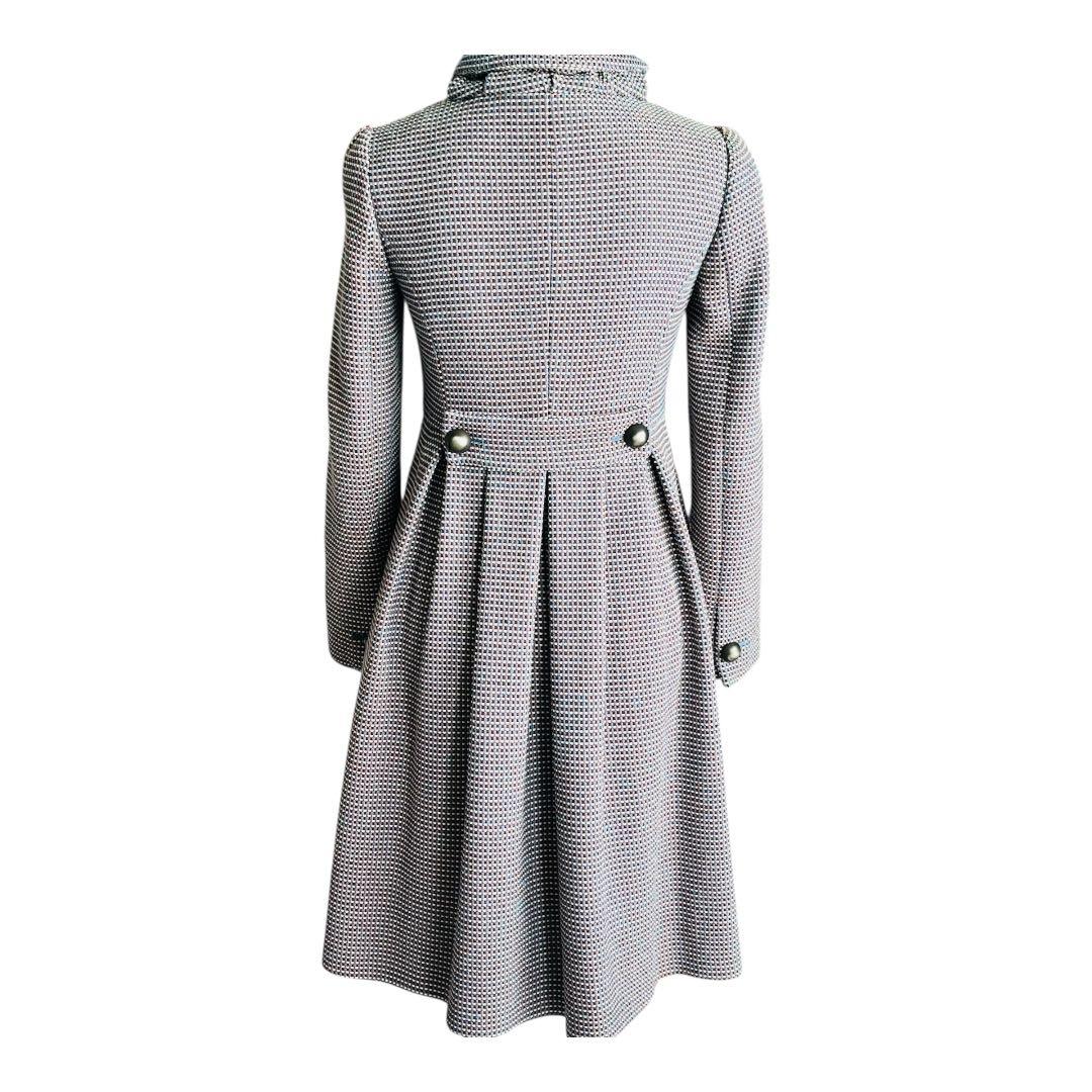 EMPORIO ARMANI 美ラインツイード風コート ロング　38 襟２way