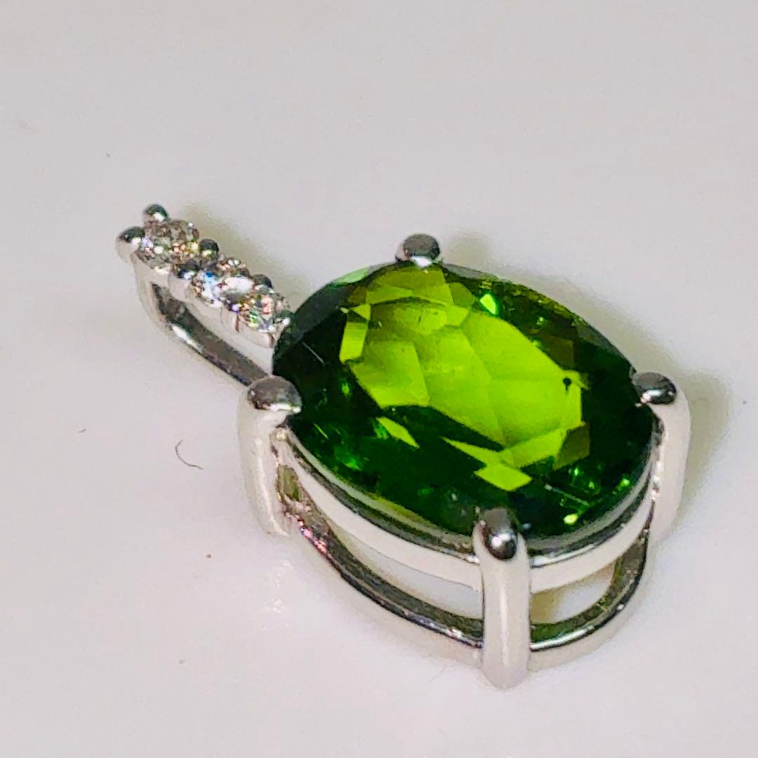 PT900クロムダイオプサイド ダイヤ ペンダントトップ ピアスSet