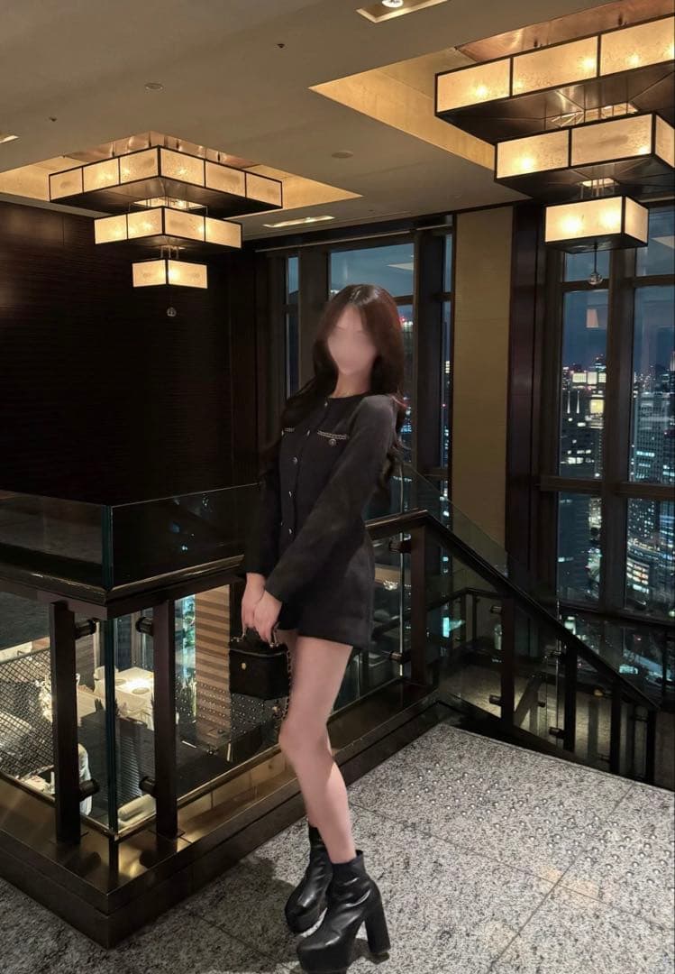 チェーンディテールブラックオールインワン KR30012