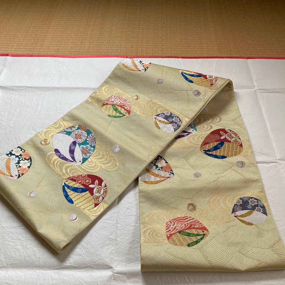 逸品！新品袋帯　となみ帯　六通　リメイク