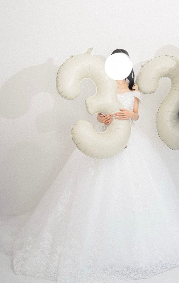 ウェディングドレス　パニエ付き