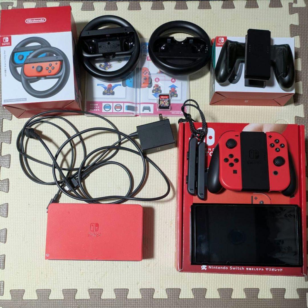 Nintendo Switch 本体 + Joy-Con マリオカート　周辺機器
