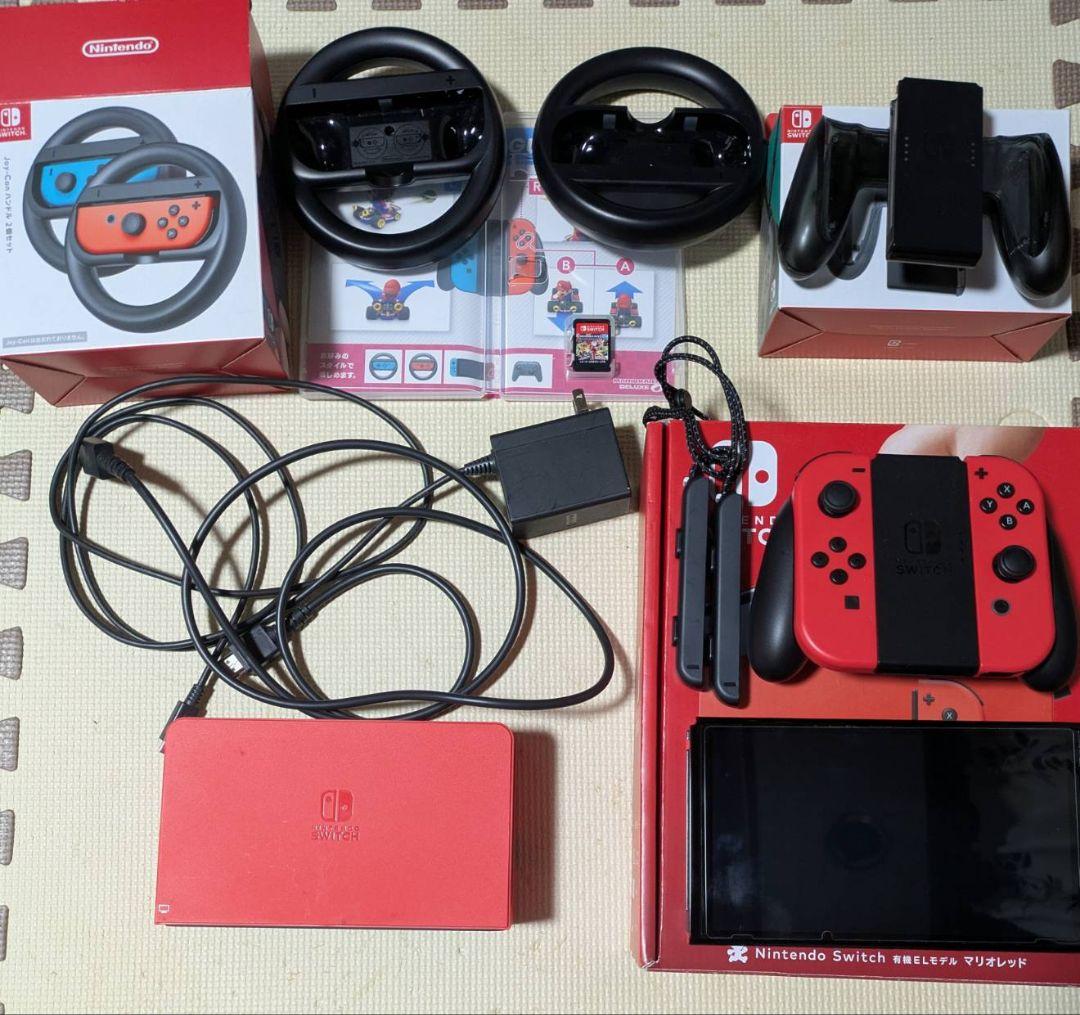 Nintendo Switch 本体 + Joy-Con マリオカート　周辺機器