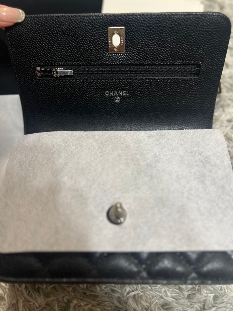 CHANEL シャネル　ノベルティ　ショルダーバッグ　チェーンウォレット　黒