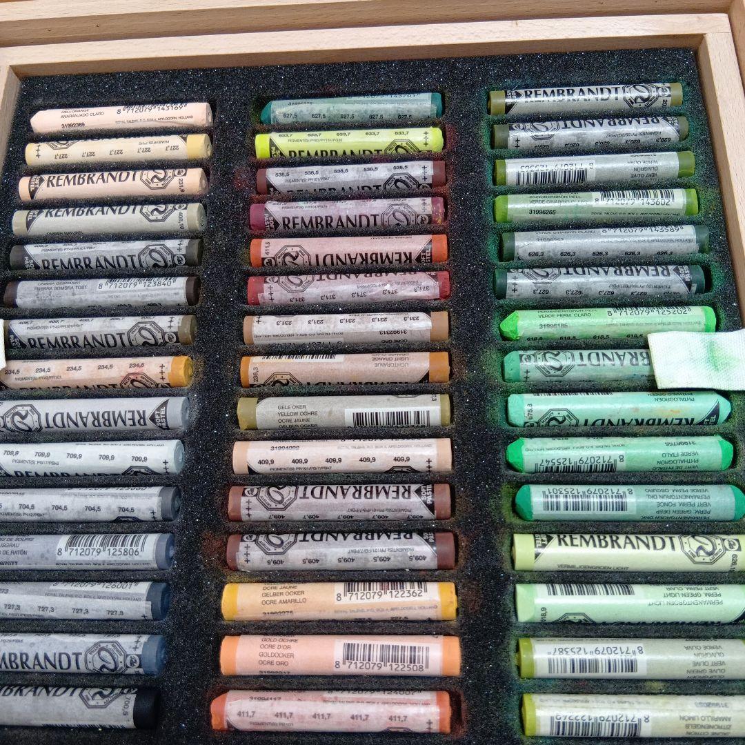 レンブラント　ソフトパステル　９０本　木箱　ロイヤルターレンス社