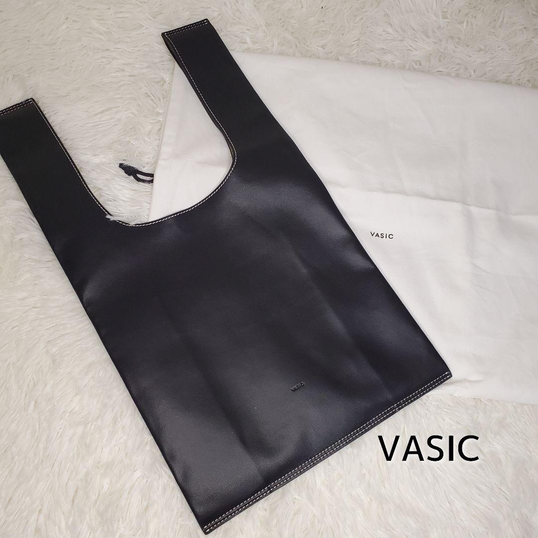 【極美品】VASIC sac mini トートバッグ ブラック レザー