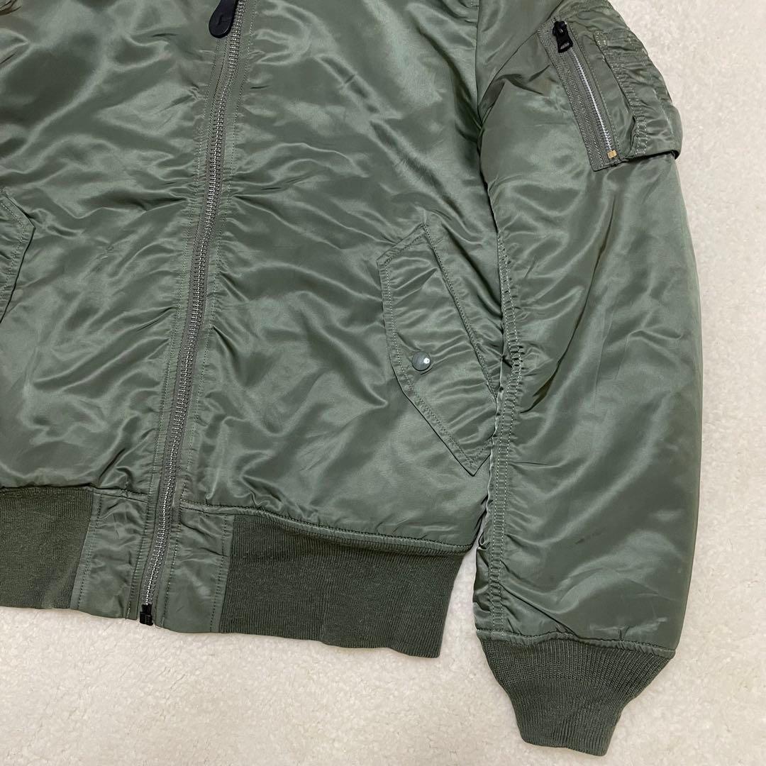 ALPHA アルファ MA-1 フライトジャケット メンズ L Y2K カーキ