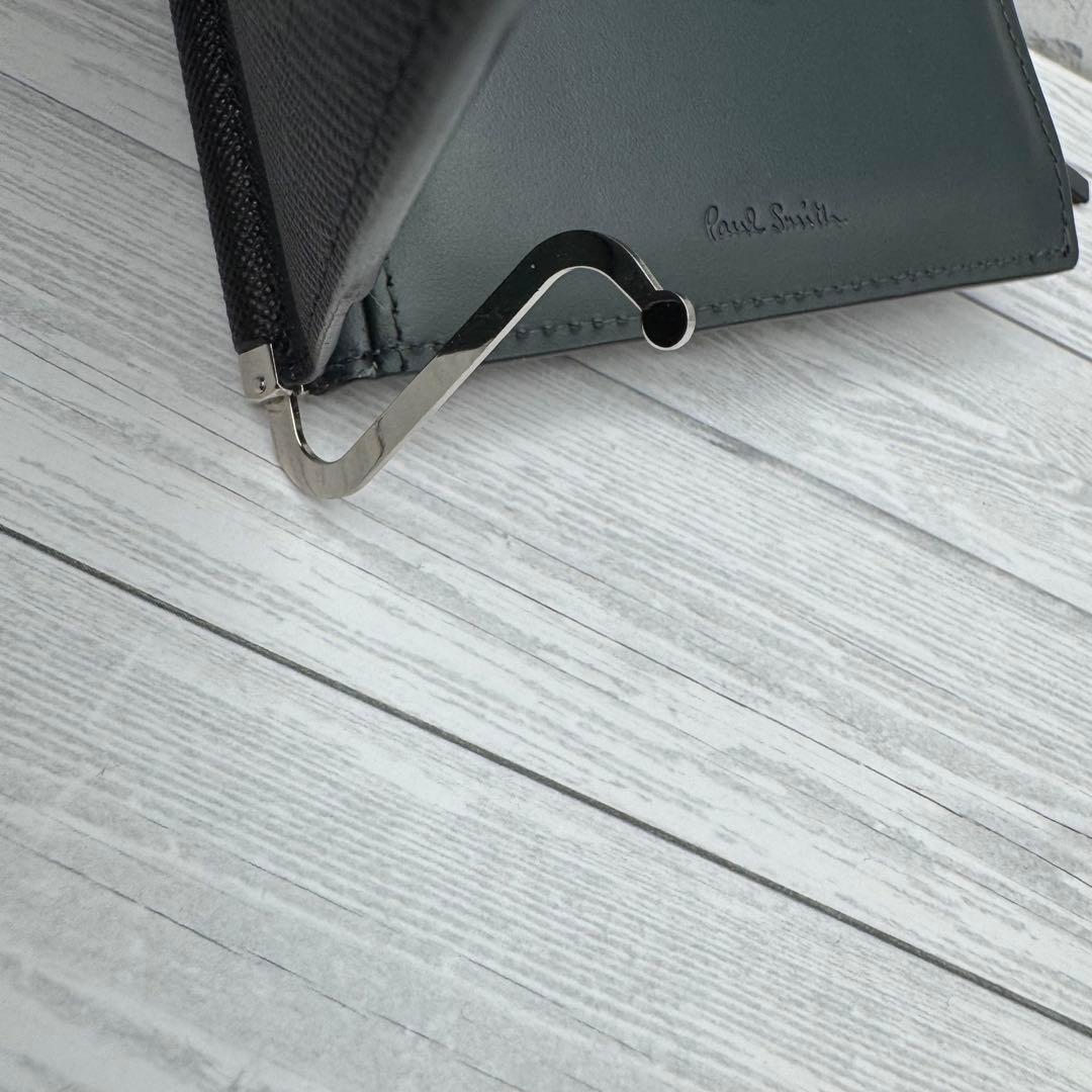 【極美品】Paul Smith マネークリップ　小銭入れ　レザー　ブラック