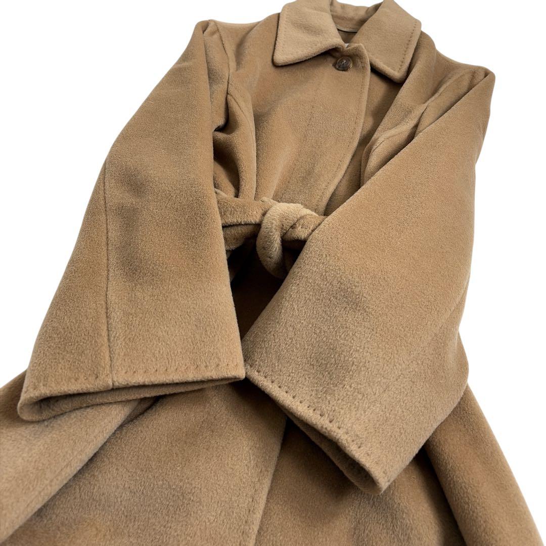 極美品 マックスマーラ カシミヤロングコート 白タグ 40 ベルト