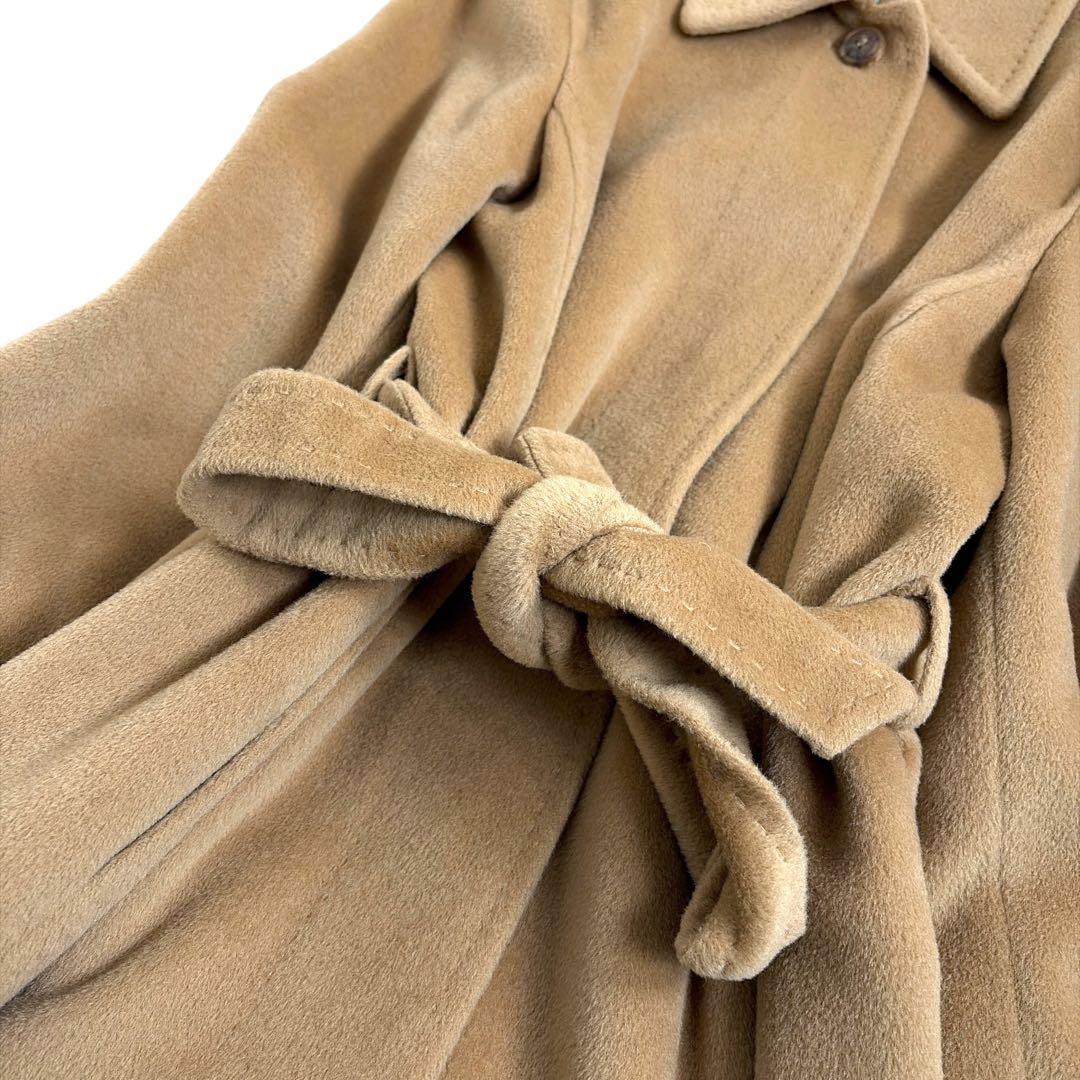 極美品 マックスマーラ カシミヤロングコート 白タグ 40 ベルト