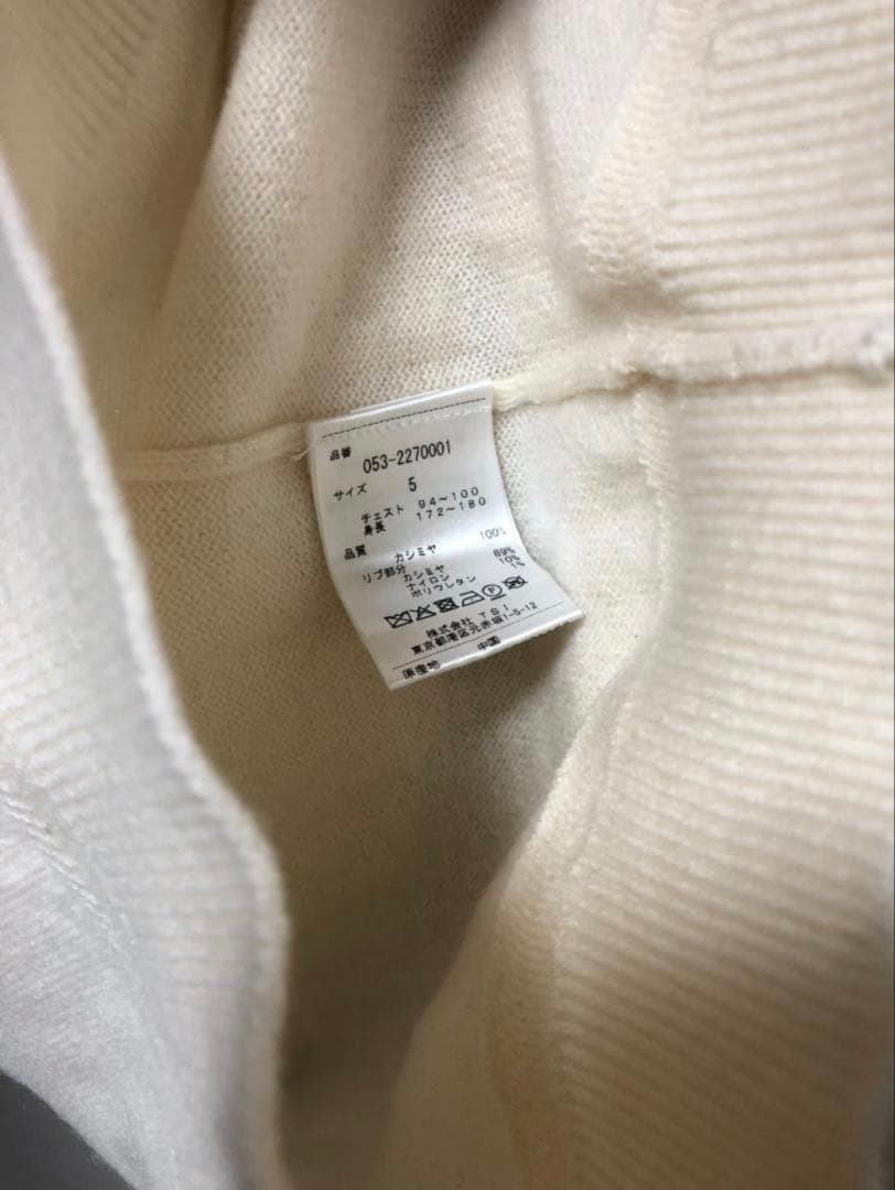 未使用タグ付き パーリーゲイツ セーター カシミヤ 5 L オフホワイト