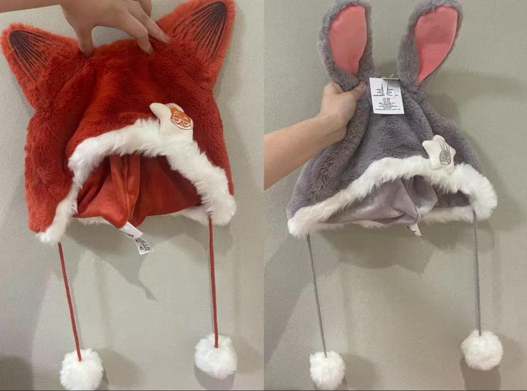 上海ディズニー限定 ズートピア ニック ジュディ ファンキャップ 帽子2点