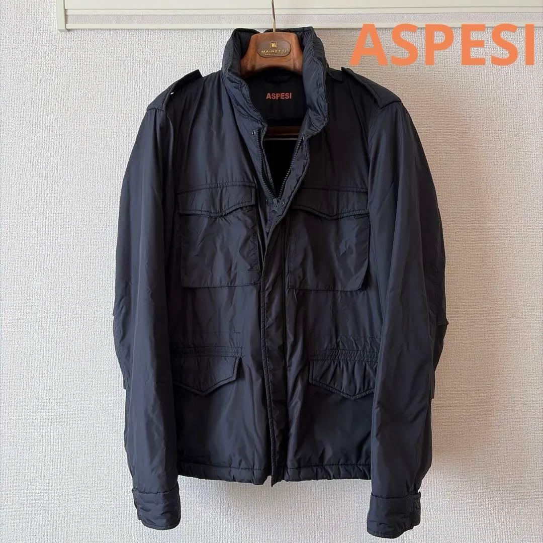 美品 ASPESI M-65 MINIFIELD WOOL VENTO 紺 L