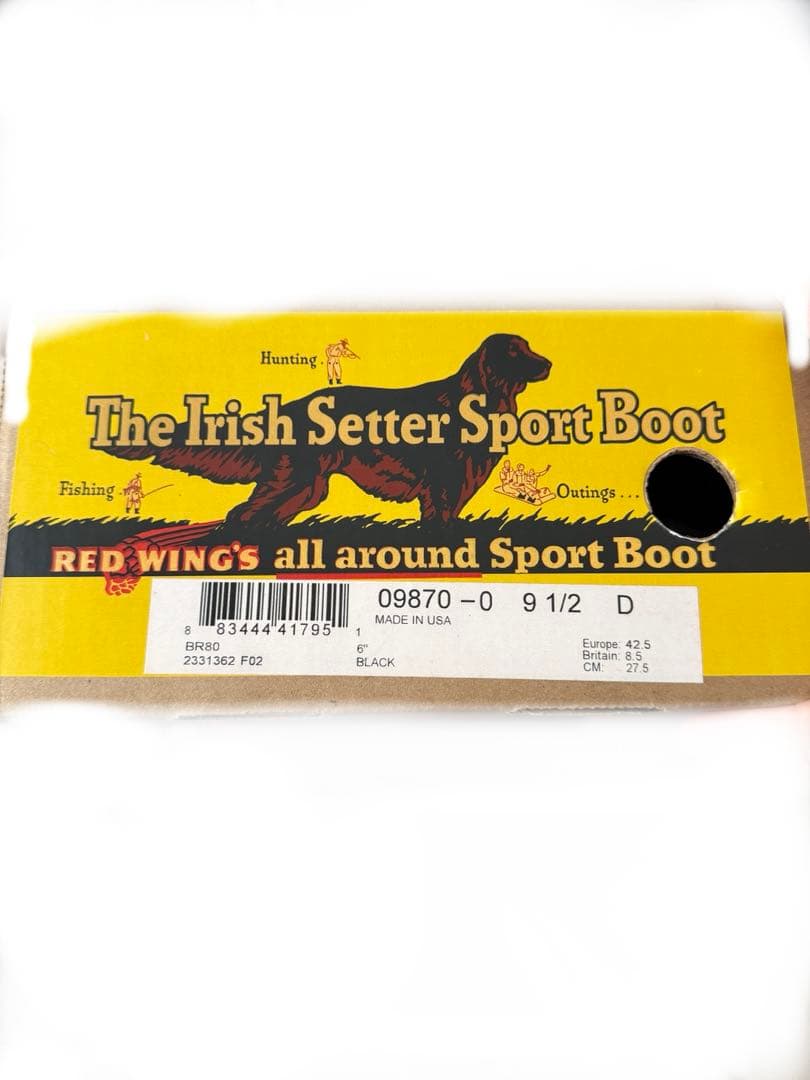 RED WING 9870 アイリッシュセッター黒 9 1/2D 箱付 USA製