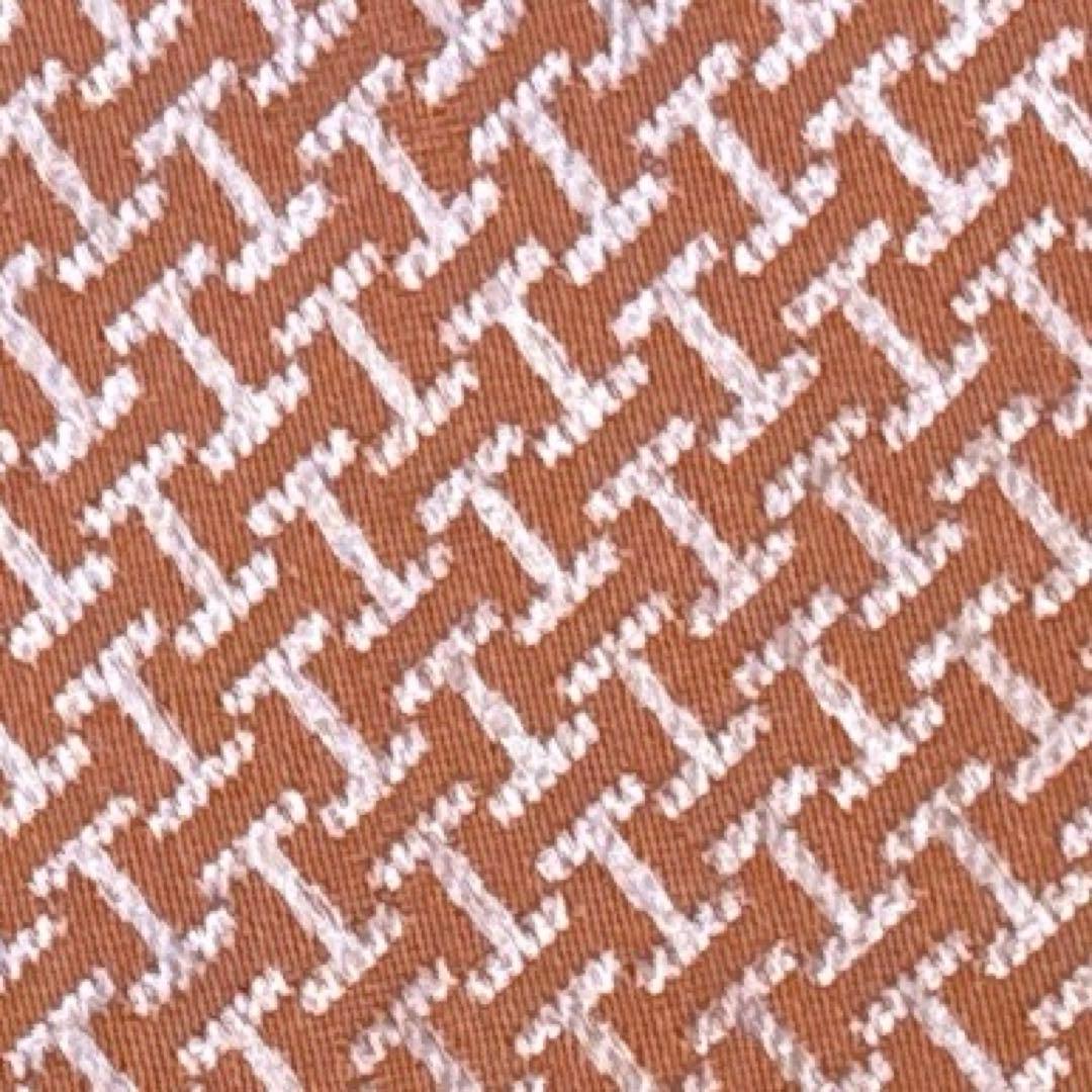 【未使用級】HERMES ネクタイ　高級シルク　H織　ジャガード　ファソネH