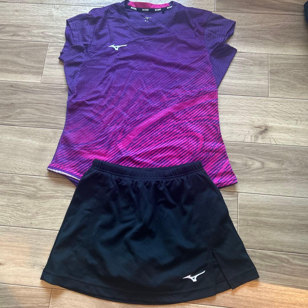MIZUNO テニス Tシャツ スカートセット M