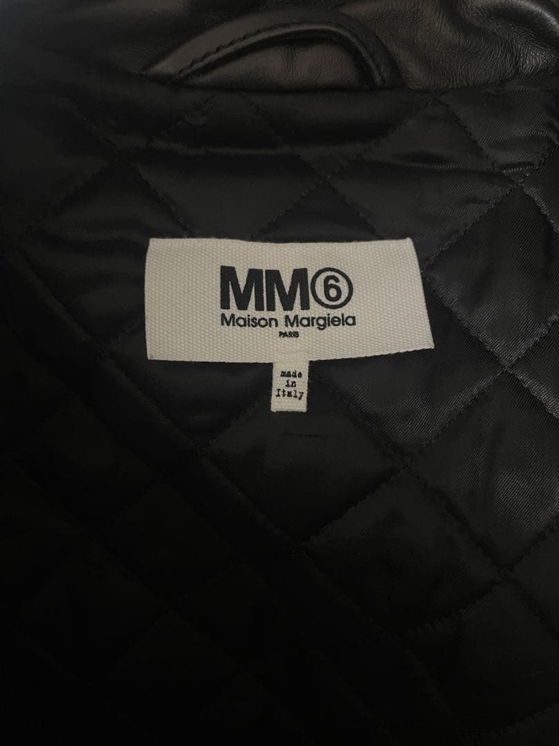 MM6 Maison Margiela レザーベスト 八の字ライダース　Sサイズ