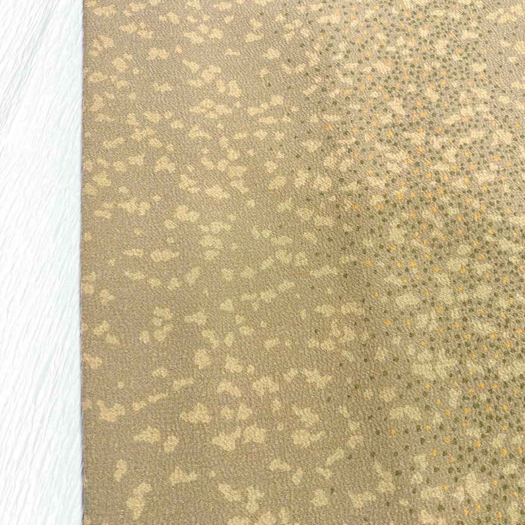 【美品✨】東レシルック　洗える着物　小紋　水玉　霰調　桑染色　手縫い仕立て　H1